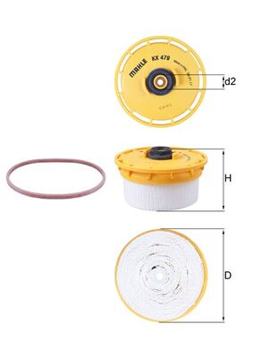 Fuel filter - KX 479D KNECHT