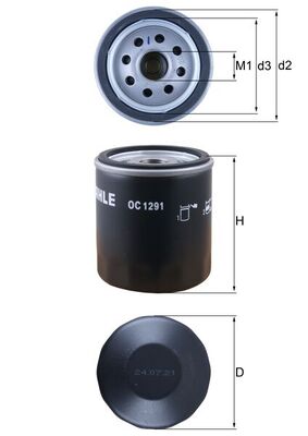 Filtro olio - OC 1291 KNECHT