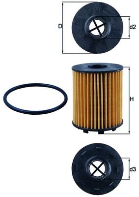 Filtro olio - OX 371D KNECHT