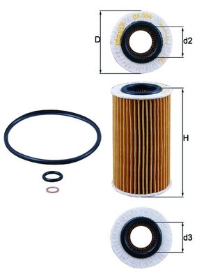Oil Filter - OX 384D KNECHT