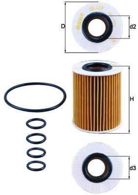 Filtro olio - OX 437D KNECHT