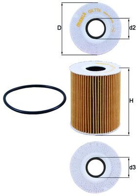 Filtro olio - OX 776D KNECHT