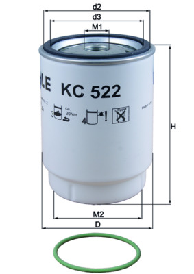 Топливный фильтр - KC 522D KNECHT