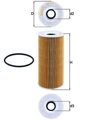 alyvos filtras - OX 366D KNECHT