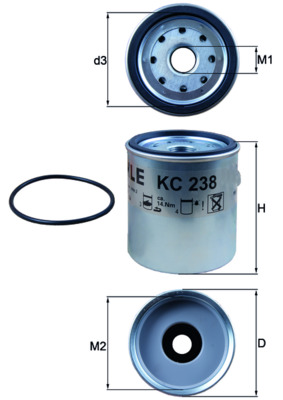 Kraftstofffilter - KC 238D KNECHT