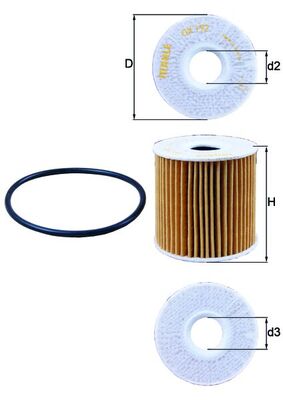 Filtro olio - OX 192D KNECHT