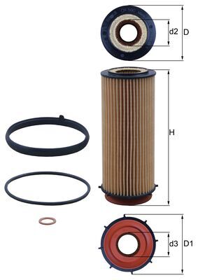 Filtro olio - OX 560D KNECHT
