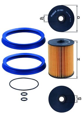 Fuel filter - KX 503D KNECHT