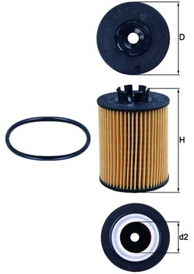 alyvos filtras - OX 173/2D KNECHT
