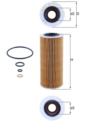 alyvos filtras - OX 177/3D KNECHT