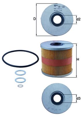 alyvos filtras - OX 122D KNECHT