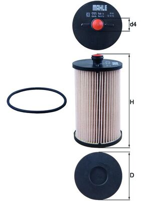 Fuel filter - KX 222D KNECHT