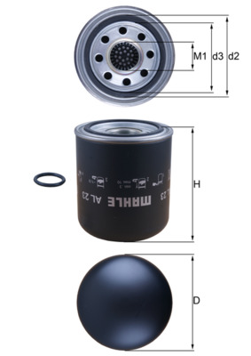 Air Dryer Cartridge, compressed-air system - AL 23 KNECHT