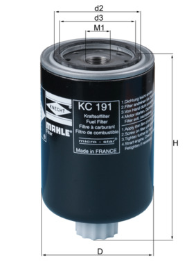 Fuel filter - KC 191 KNECHT