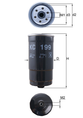 Fuel filter - KC 199 KNECHT