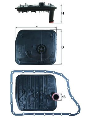 Hydraulic Filter, automatic transmission - HX 153D KNECHT