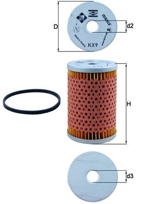 Filtro carburante - KX 9D KNECHT