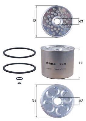 Топливный фильтр - KX 23D KNECHT