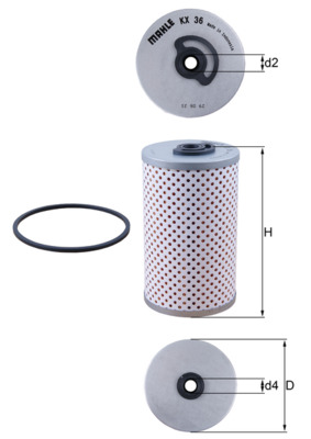 Fuel filter - KX 36D KNECHT
