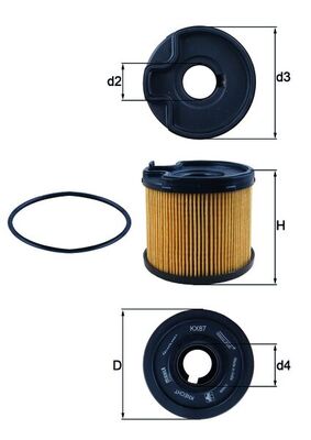 Filtro carburante - KX 87D KNECHT