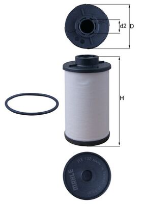 Hydraulic Filter, automatic transmission - HX 132D KNECHT