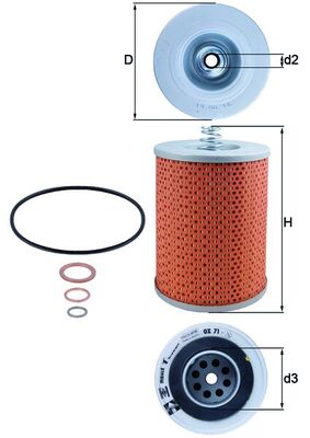 Oil Filter - OX 71D KNECHT