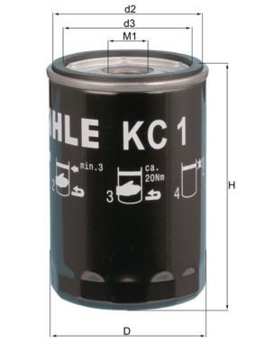 Fuel filter - KC 1 KNECHT