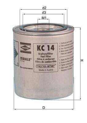 Fuel filter - KC 14 KNECHT