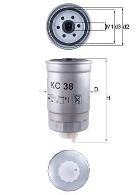 Fuel filter - KC 38 KNECHT