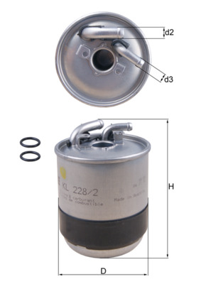 Filtro carburante - KL 228/2D KNECHT