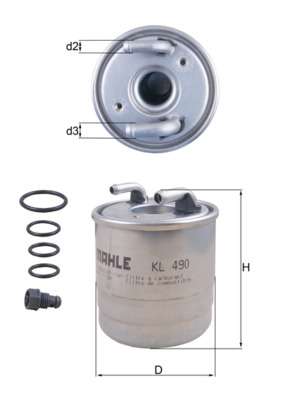 Filtro carburante - KL 490D KNECHT