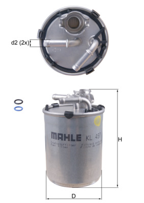Fuel filter - KL 497D KNECHT