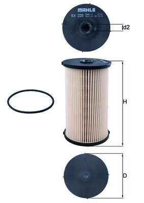 Fuel filter - KX 220D KNECHT