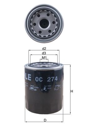 Filtro olio - OC 274 KNECHT