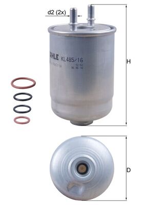 Fuel filter - KL 485/16D KNECHT