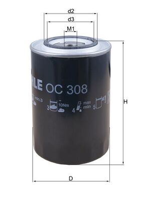 alyvos filtras - OC 308 KNECHT