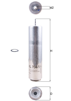 Fuel filter - KL 736/1D KNECHT