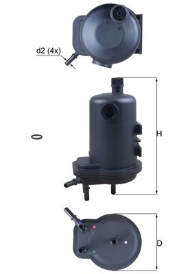 Fuel filter - KL 633D KNECHT