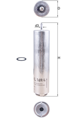 Fuel filter - KL 169/4D KNECHT