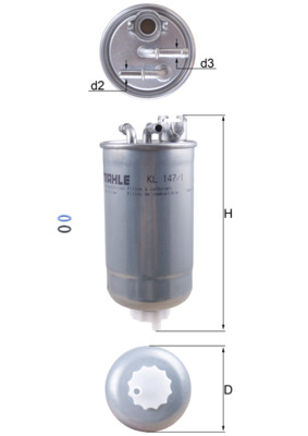 Filtro carburante - KL 147/1D KNECHT
