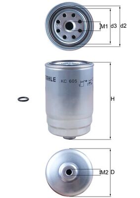 Kraftstofffilter - KC 605D KNECHT