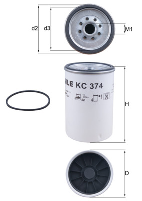 kuro filtras - KC 374D KNECHT