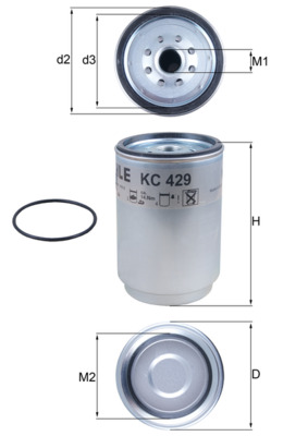Filtro carburante - KC 429D KNECHT