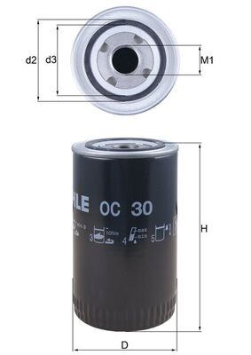 Filtro olio - OC 30 KNECHT