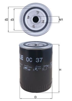 Oil Filter - OC 37 KNECHT