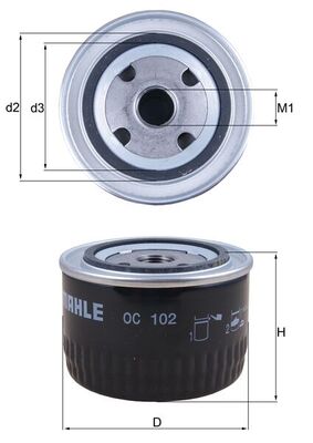 Filtro olio - OC 102 KNECHT