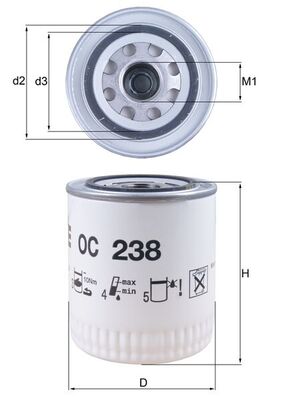 Oil Filter - OC 238 KNECHT