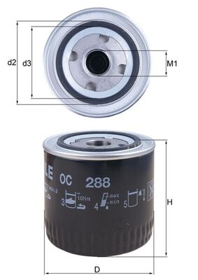 Filtro olio - OC 288 KNECHT