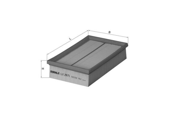 oro filtras - LX 2671 KNECHT