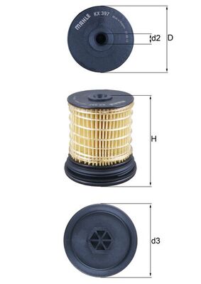 Fuel filter - KX 397 KNECHT